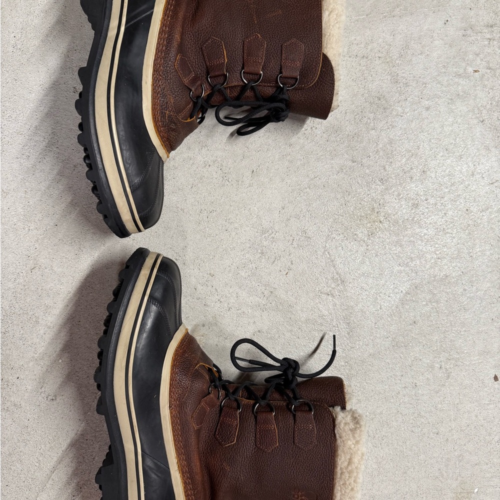 Sorel Brown and Black Rain & Snow Boots with Plush Lining - Picture 6 of 6